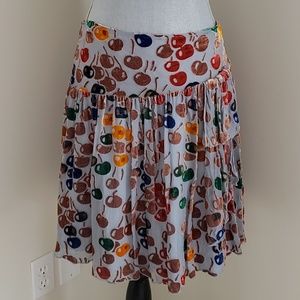Free People silk skirt Cherry Skirt